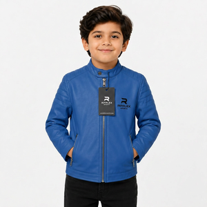 Chaqueta de cuero cómoda para niños con diseño elegante, textura suave y calor confiable para actividades al aire libre y ocasiones informales. - Product Image 4