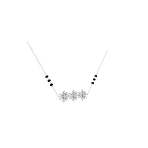 Collar con Colgante de Diamante Cultivado en Laboratorio con Certificado IGI Aarinya, Chapado en Oro de 18K, Cadena con Cuentas, Gargantilla para Mujer, Mangalsutra de Boda - Product Image 6