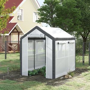 Esportazione 8 'l X 6 'W X 7.4' H Walk-In Tunnel serra con finestre avvolgisole e porte con cerniera copertura meteo per giardino - Product Image 2