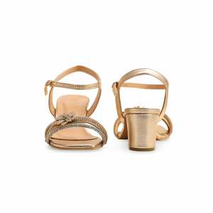Sandalias de tacón doradas FN5912 Diseño elegante y elegante - Product Image 2