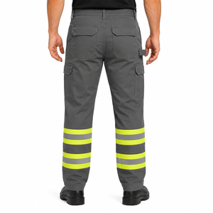 Pantalon de travail cargo réfléchissant haute visibilité pour hommes, respirant, pour la construction, service OEM personnalisé, vente en gros - Product Image 2