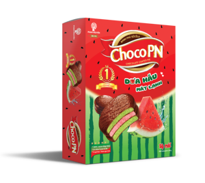 Biscuits en gros en forme d'œuf enrobés de chocolat saveur pastèque, texture moelleuse, saveur melon parfumée, goût sucré, garniture guimauve - Product Image 1