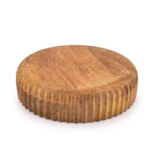 Support de présentation pour salade en bois rainuré géométrique écologique avec un design moderne et élégant - Product Image 2