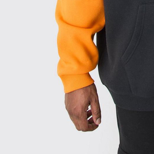 Sudadera con Capucha de Algodón Grueso de Primera Calidad, Tallas Grandes, Diseño Color Block, para Hombre, con Logotipo Personalizado Impreso, Ajuste Holgado - Product Image 4