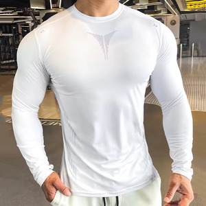 Fabricant de T-shirts de Sport Personnalisés pour la Musculation, Vêtements de Compression Sportifs Extensibles dans les Quatre Sens en Polyester Spandex, Vente en Gros, Fabricant OEM ODM - Product Image 1