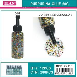 Colle Ilan Purpurina 60G Multicolore pour Décorations d'Ongles - Product Image 2