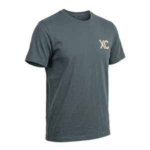 T-shirt pour homme de qualité supérieure, gris foncé, manches courtes, col rond, coupe classique, 100% coton jersey tricoté, couleur unie, sans motif - Product Image 2