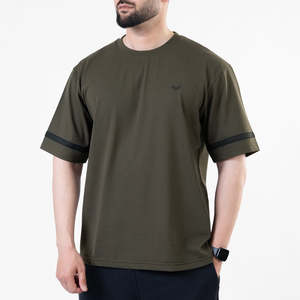 Camiseta 100% algodón para hombre, camiseta extragrande con logo personalizado, transpirable, ligera, de alta calidad, con estampado serigrafiado para hombre - Product Image 1