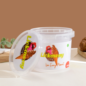 Conteneurs <span class=keywords><strong>à</strong></span> glace en plastique <span class=keywords><strong>de</strong></span> bonne qualité personnalisés, résistants au congélateur, avec couvercle - Product Image 3