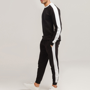 Mens Full <b>Zip</b> <b>Hooded</b> Sweatsuit Soft Cotton Blend Jogging Set Breathable Workout Tracksuit Long Sleeve Hoodie Elastic Pants - Product Image 4