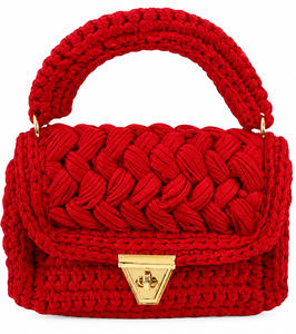 Bolso cruzado de ganchillo elegante con patrón trenzado y detalles de herrajes de primera calidad, 100% hecho a mano, bolso de ganchillo para mujer, uso casual. - Product Image 1