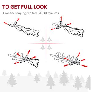 7.5ft Pre-Lit Slim Douglas Fir Artificial Christmas <b>Tree</b> 350 LED <b>Lights</b> & 641 Tips Snow-Flocked <b>with</b> Realistic Branches - Product Image 5