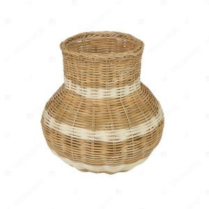 Jarrón Floral de Bambú y Ratán Hecho a Mano, Ecológico, Estilo Art Deco, de Vietrustic Vietnam, para Plantas de Mesa y Decoración del Hogar - Product Image 2