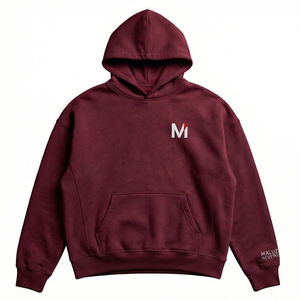 Sudadera con Capucha de Invierno Premium Negra, con Bordado Térmico e Impresión Digital, de Poliéster/Algodón, Estilo Urbano, por Maluza Industries - Product Image 1