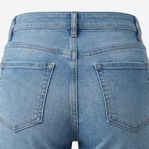 Custom Quality Mid Waist Skinny Fit Customized Color Denim Shorts <b>Women</b> Summer Fly Zip <b>Back</b> Pockets Trend Garment _1 - Product Image 5