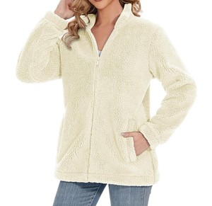 Chaqueta Térmica de Forro Polar para Mujer, Abrigo de Invierno de Tela Polar Suave, Ropa de Abrigo Ligera Resistente al Viento para Exteriores - Product Image 3