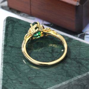 แหวนหมั้นโมสอาเกตประดับทองคำขาว ชุดแหวนแต่งงานมอสซาไนต์สำหรับผู้หญิง เครื่องประดับชั้นดี - Product Image 6