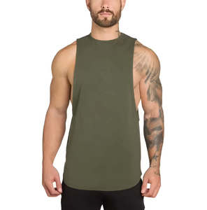 Débardeur tricoté à séchage rapide pour homme, respirant, en Spandex/Coton, pour la gym, l'entraînement, le fitness, la musculation, style streetwear personnalisé - Product Image 4