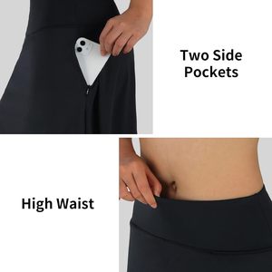 <b>Women</b> Modest <b>Skirt</b> High Waist Solid <b>Black</b> Color A-Line Breathable Knitted Nylon Casual All Seasons OEM Anti-Bacterial - Product Image 4