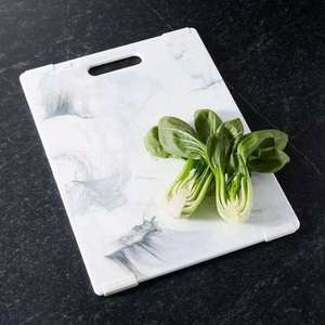 Planche à découper en marbre naturel avec surface polie pour la cuisine, la découpe de légumes, de fruits, de viande et le service de plateaux de fromages - Product Image 1