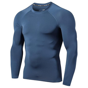 Men's Long Sleeve Gym <b>Compression</b> Rash Guard <b>Shirt</b> Quick Dry Fitness Workout Training Custom Logo Apparel - Product Image 4