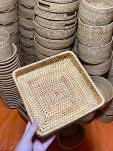 Upgrade Your Space Durable Eco Friendly Rattan Trays <b>Woven</b> <b>Baskets</b> - Product Image 4