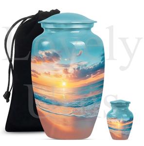 Urna Conmemorativa para Cenizas de Adultos, Urna Funeraria de Metal Resistente para Guardar Cenizas Humanas, Recuerdo para Exhibición en el Hogar - Product Image 5