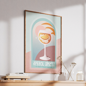 Impresión en lienzo para cocina, póster estético de bebidas de verano Aperol Spritz para bar en casa, decoración moderna para pared de cocina - Product Image 3