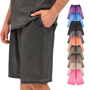 High Quality 240gsm Unisex <b>Men</b> <b>Shorts</b> French Terry Stock Bulk Custom logo 100% Cotton Solid Elastic Waist - Product Image 1