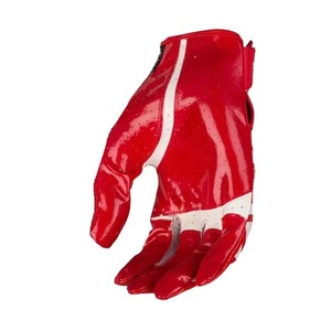 High Quality Lightweight Breathable Sublimated Men American Football Receiver Gloves Anti-slip Adjustable <b>Hook</b> Loop Closure Full - Product Image 6