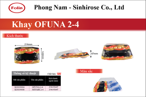 ถาดพลาสติกแบบใช้แล้วทิ้งรูปทรงสี่เหลี่ยมผืนผ้า Folin-Sinhirose OFUNA 2-4 ช่อง ผลิตจากวัสดุ PP CPET สำหรับบรรจุอาหาร ซูชิ และผลไม้ - Product Image 5
