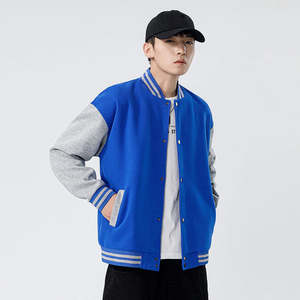 Blouson universitaire vintage d'hiver, couleur unie, style urbain, grande taille, utilitaire, motif en viscose - Product Image 6