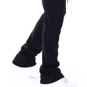 Pantalon évasé délavé pour homme, style streetwear de qualité supérieure, jogger vintage en coton délavé, pantalon de survêtement évasé avec cordon pour garçons - Product Image 2