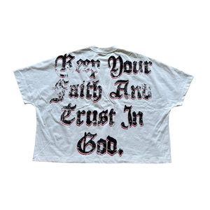 Conjunto de Verano de Algodón Grueso Personalizado, Camiseta Gráfica Vintage con Lavado Ácido, Estilo Urbano, Camiseta Retro Oversize con Estampado - Product Image 4