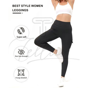 Custom High Waist Solid Sublimation Compression <b>Yoga</b> <b>Leggings</b> for Men Women-Sweat-Wicking Four-Way Stretch Gym Wear - Product Image 4