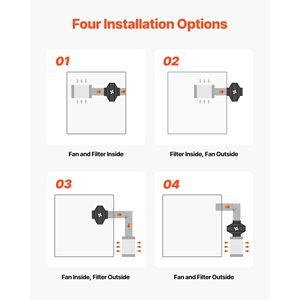Kit Ventilatore Inline da 8 Pollici 807 CFM con Filtro al Carbone, Controllo PWM a 10 Velocità e App per Scarico, Irrigazione, Idroponica - Product Image 6
