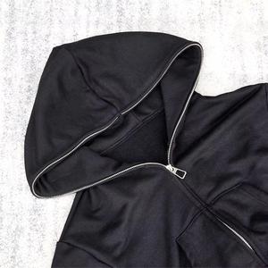 Conjunto de Sudadera con Capucha y Pantalones Cortos Personalizados, Ropa Deportiva Informal con Patrón de Letras Bordadas, Tops Largos de Felpa de Algodón para Otoño y Verano - Product Image 3