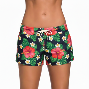 กางเกงขาสั้นสไตล์บิกินี่สำหรับใส่ไปชายหาด ลายเรียบ กางเกงขาสั้นผู้หญิง ชุดบิกินี่แบบชิ้นเดียว กางเกงขาสั้นชายหาด กางเกงขาสั้นแบบฮอตแพนท์ - Product Image 4