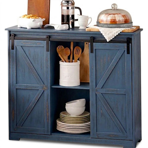 Meuble de cuisine en bois bleu Coffee Home Furniture avec 2 étagères - Product Image 1