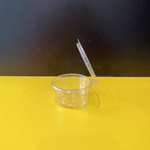 Nouveau design 2026 – Gobelets à sauce en plastique PET 60 ml (2 oz) à prix fabricant, jetables avec couvercle articulé pour emporter - Product Image 1