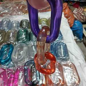 Eslabones de Cadena de Resina de Diseño Art Deco Personalizables en Tamaño Muy Grande, Opciones Transparentes o Multicolores, Decoración de Pared para el Hogar, Regalos - Product Image 4