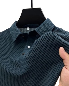 High Quality Men's Short Sleeve Cotton for Polo Shirts Custom Logo Designed Breathable T-Shirts with Solid Pattern Knitted - Product Image 6