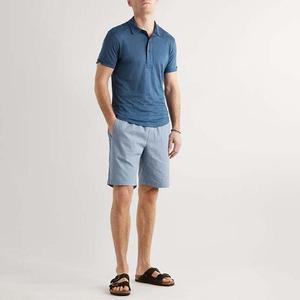 Relaxed Fit Polo Shirt men durable cotton blend material <b>classic</b> button neck design suitable for vacation and everyday wear - Product Image 4