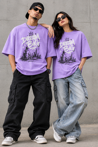 Premium Cotton Round Neck Oversized T Shirt With Custom Logo For Men Women Streetwear Casual Fashion <b>Clothing</b> - Product Image 3