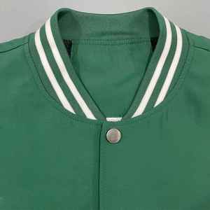 Stylish letterman varsity <b>jacket</b> with thick wool fabric and PU leather sleeves for everyday casual streetwear and sports looks - Product Image 4