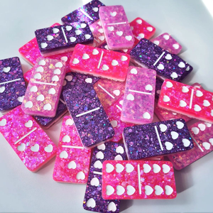 Modern Eco-Friendly Top Selling Classic Double 6 <b>Dominoes</b> Gift <b>Set</b> 28 Tiles Resin - Product Image 3