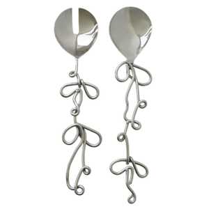 Ensemble de cuillères et fourchettes décoratives en métal avec poignée en forme de nœud pour la table de cuisine, idéal comme cadeau - Product Image 1