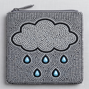 Monedero de cuentas de semillas hecho a mano, artístico, pequeño, colorido y de moda - Product Image 1