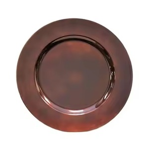 Assiette de service ronde en cuivre pour hôtels, restaurants et mariages - Product Image 1