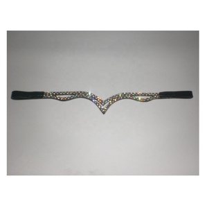 Top Trendy Mejor calidad Crystal Bling Horse Brow bandas para cuero caballo brida - Product Image 2